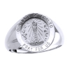 Lady of Loreto Sterling Silver Ring, 18 mm round top