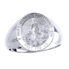 Immaculate Conception Sterling Silver Ring, 18 mm round top