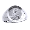 St. Lucy Sterling Silver Ring, 18 mm round top