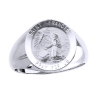 St. Francis Sterling Silver Ring, 15mm top