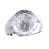 St. Francis of Assisi Sterling Silver Ring, 15 mm round top