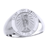 St. John the Baptist Sterling Silver Ring, 18 mm round top