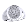 St. Mark Sterling Silver Ring, 18 mm round top