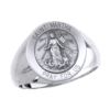 St. Martha Sterling Silver Ring, 18.5 mm round top
