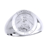 St. Paul Sterling Silver Ring, 15mm round top