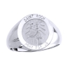 St. Roch Sterling Silver Ring, 15mm round top