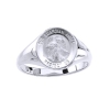 Our Guardian Angel Sterling Silver Ring, 12 mm round top