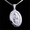 St. Jude Medal, Sterling, 25x17mm with 24” Chain