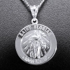 St. Florian Protect Us Silver Medal and 18" Chain.