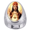 Jesus the King Charm Gem Sterling Ring