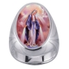 Our Lady of Grace Charm Gem Sterling Ring