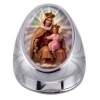 Our Lady of Mount Carmel Charm Gem Sterling Ring
