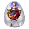 St Catherine of Alexandria Charm Gem Sterling Ring