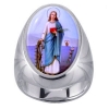 St Catherine of Alexandria Charm Gem Sterling Ring