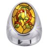 Alpha Omega Color Charm Gem Sterling Ring
