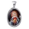 Madonna of the Rosary Charm Gem Pendant