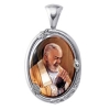 Padre Pio Charm Gem Pendant