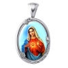 Sacred Heart of Mary Charm Gem Pendant