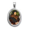 St. Thomas More Charm Gem Silver Pendant