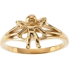 14K Yellow Gold Cherub Chastity Ring