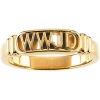 14K Yellow Gold, WWJD, What Would Jesus Do Ring