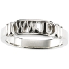 14K White Gold, WWJD, What Would Jesus Do Ring