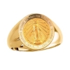 Miraculous Ring. 14k gold, 15 mm round top