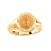 Our Lady of Guadalupe Ring. 14k gold, 12 mm round top