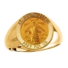 St. Jude Ring. 14k gold, 18 mm round top