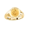 St. Anthony Ring. 14k gold, 12 mm round top