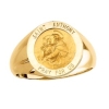 St. Anthony Ring. 14k gold, 15 mm round top
