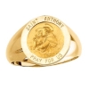 St. Anthony Ring. 14k gold, 18 mm round top