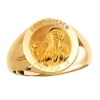 St. Andrew Ring. 14k gold, 18 mm round top