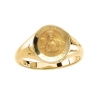 St. Barbara Ring. 14k gold, 12 mm round top
