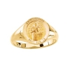 St. Gerard Ring. 14k gold, 12 mm round top