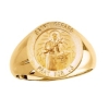 St. Gerard Ring. 14k gold, 15 mm round top