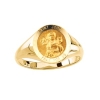 St. John the Evangelist Ring. 14k gold, 12 mm round top