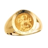 St. John the Evangelist Ring. 14k gold, 15 mm round top