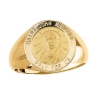 St. John Neumann Ring. 14k gold, 15 mm round top
