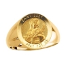 St. Lucy Ring. 14k gold, 15 mm round top