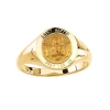 St. Martin De Porres Ring. 14k gold, 12 mm round top