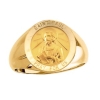 St. Paul Ring. 14k gold, 15 mm round top
