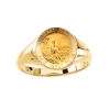 Infant Jesus Ring. 14k gold, 12 mm round top