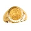 Caridad del Cobre Ring. 14k gold, 15 mm round top
