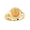 Jesus Mary and Joseph Ring. 14k gold, 12 mm round top