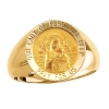 Lady of Perpetual Help Ring. 14k gold, 18 mm round top
