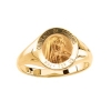 Lady of Sorrows Ring. 14k gold, 12 mm round top
