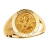 St. Mark Ring. 14k gold, 18 mm round top