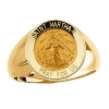 St. Martha Ring. 14k gold, 18 mm round top