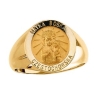 Mother of God Ring. 14k gold, 15 mm round top